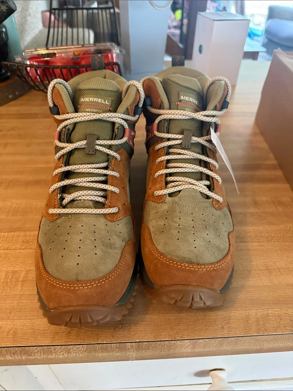 Merrell Olive Green and Brown Trail Boots